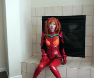 Magnificent anime stunner in spandex catsuit elations